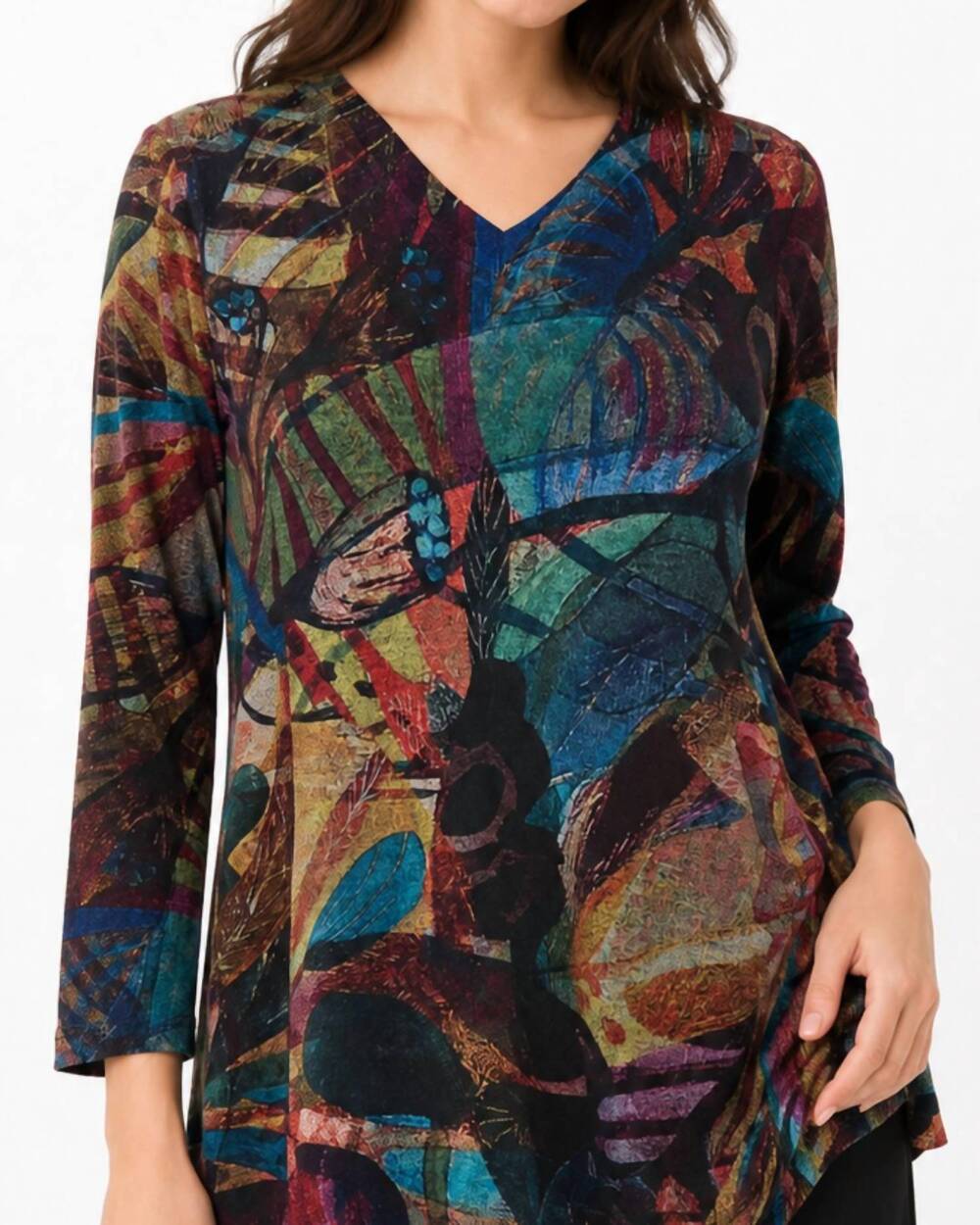 NEW INOAH jazzy long sleeve top in multicolor